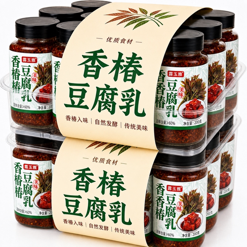云南特产香椿豆腐乳鲜香爽口开胃下饭菜即食拌饭菜入口即化罐装