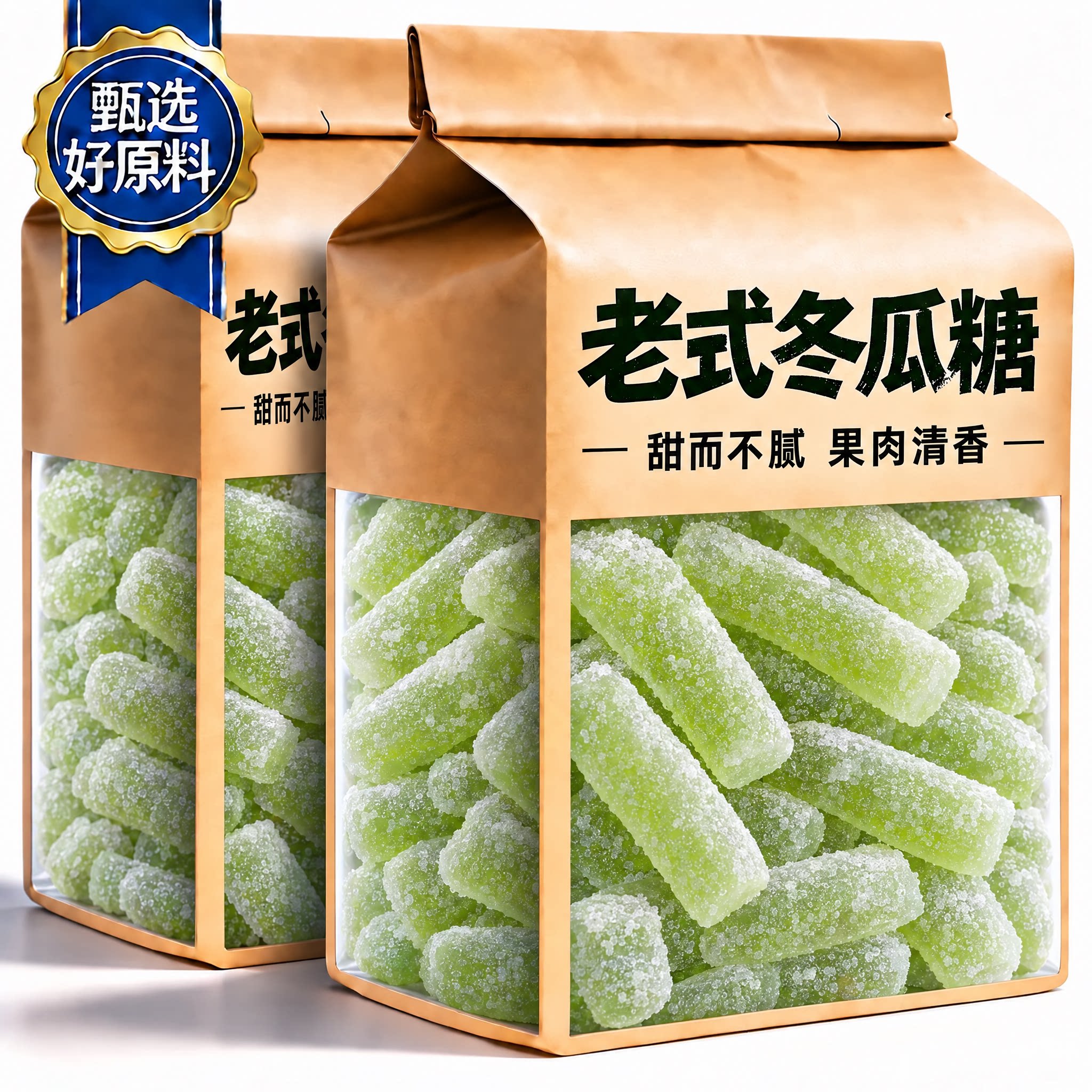 冬瓜糖条500g老式年人甜品营养水果干蜜饯健康宗零食怀旧旗舰店
