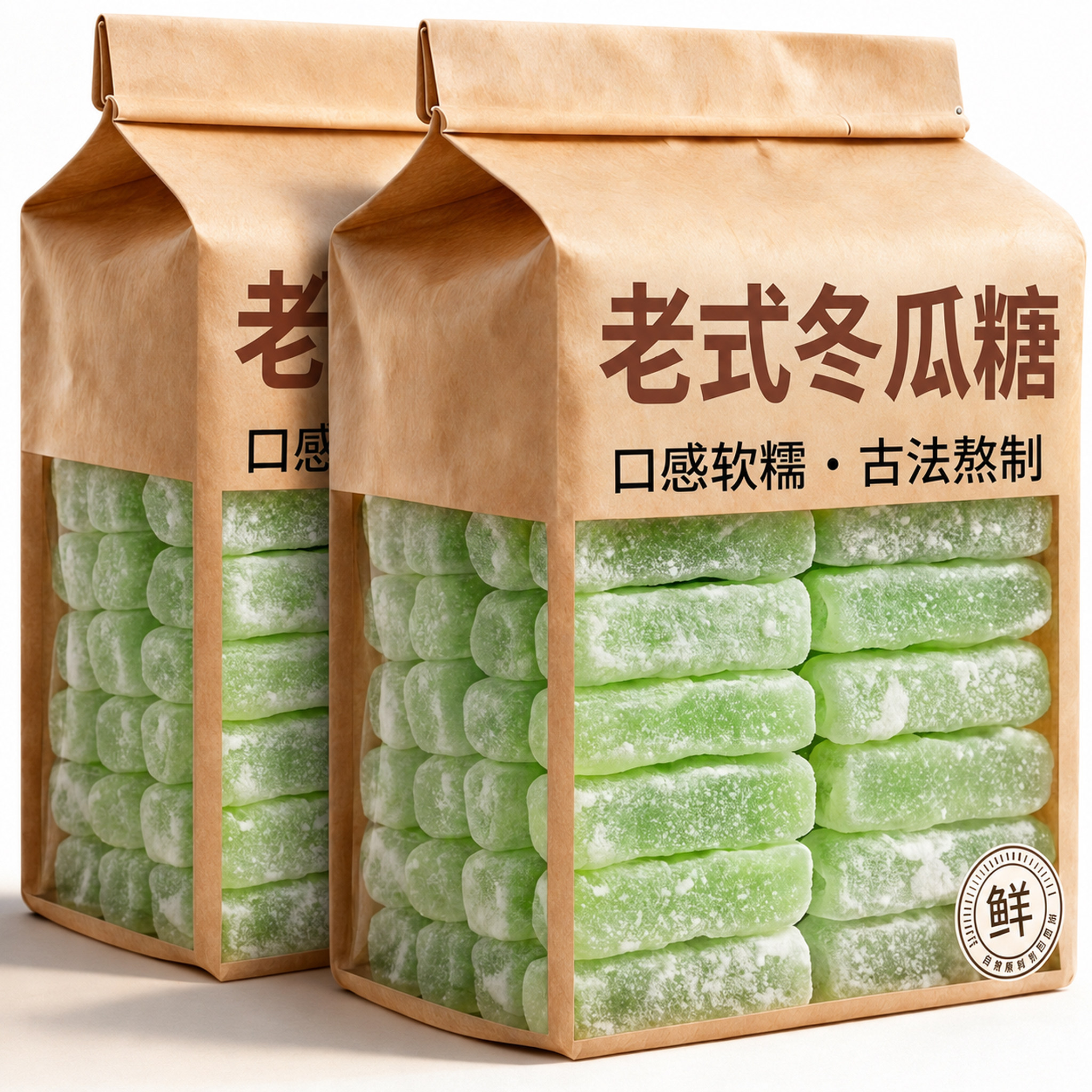 正宗老式冬瓜糖官方旗舰店无添加低糖广东老字号水果干怀旧零食