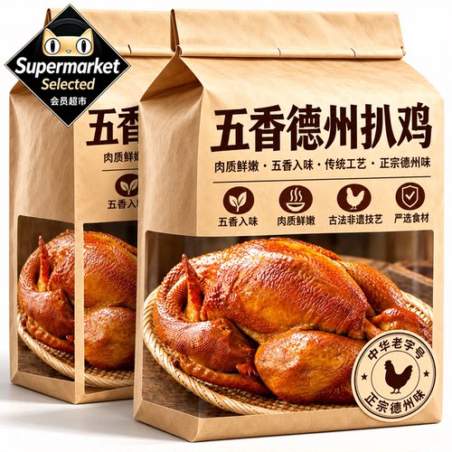 山东德州扒鸡官方旗舰店正品五香扒鸡烧鸡熟食鸡肉下酒菜叫花鸡