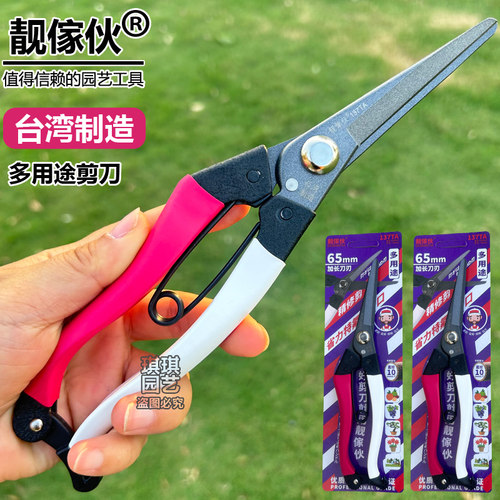 台湾进口靓家伙137TA修枝剪采摘剪果树剪鲜花剪省力剪园艺工具剪