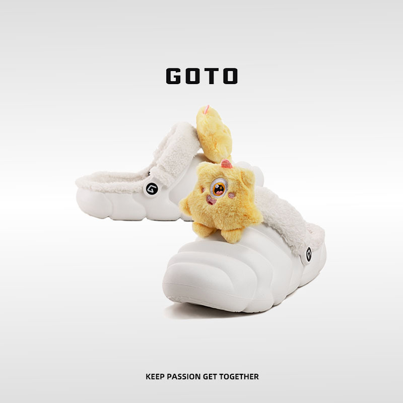 GOTO暖绒拖鞋秋冬新品小众潮流