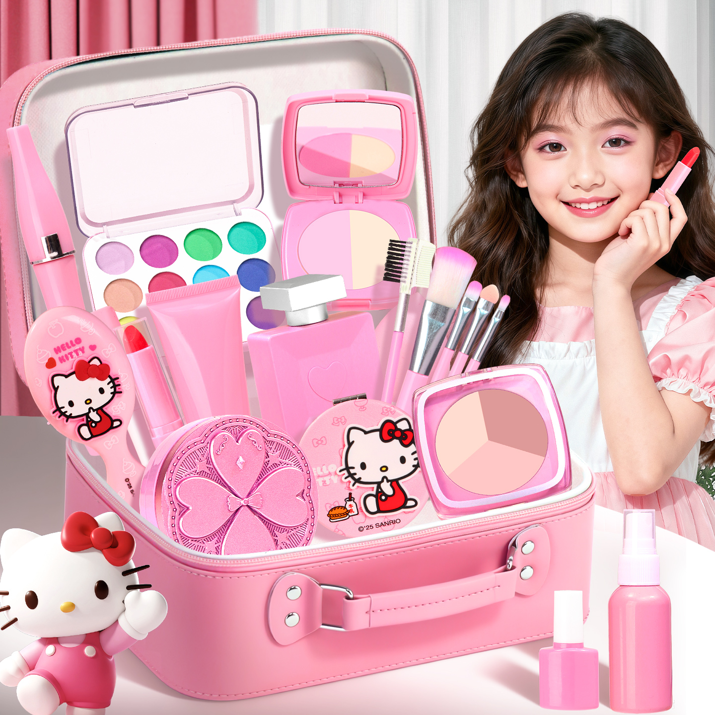 HelloKitty系列礼物女孩仿真化妆品玩具礼盒实用高级感儿童伴手礼