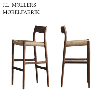 【原装正品】丹麦 J.L.Møller | No 77C No 77B 吧台椅 雕塑感