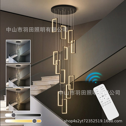 别墅楼梯吊灯轻奢loft意式现
