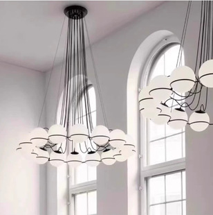 现代简约玻璃球吊灯北欧客厅餐厅卧室北欧设计师个性 魔豆网红灯具