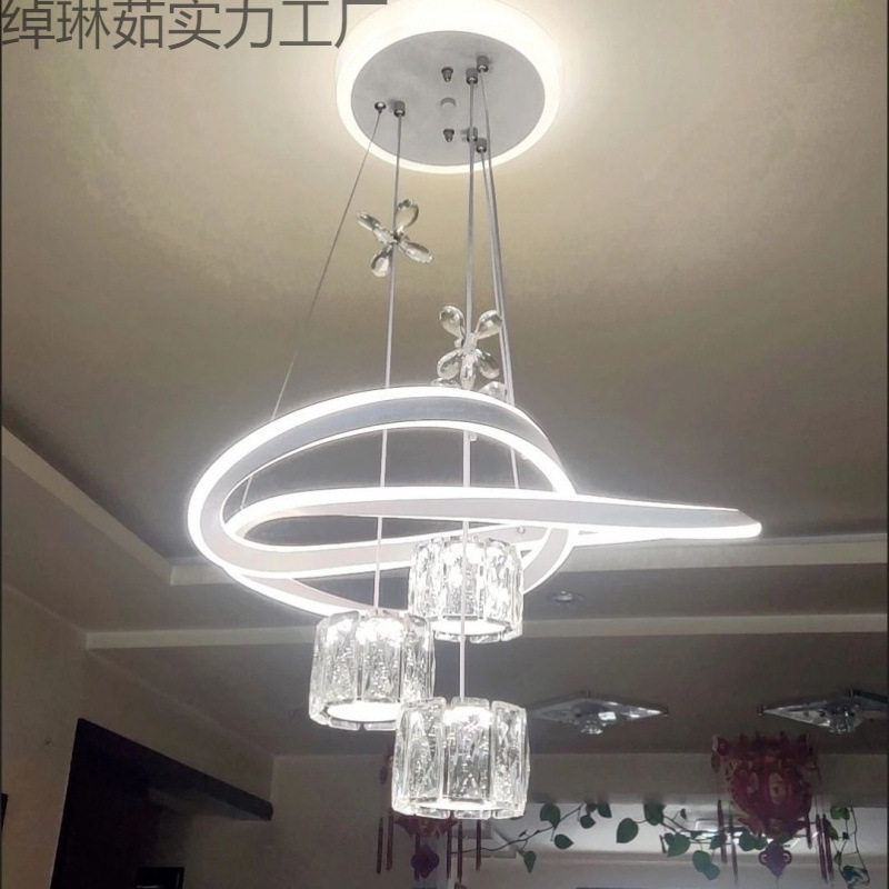餐厅吊灯LED卧室吊灯简约现代饭厅餐桌吧台网红北欧灯具楼梯吊灯