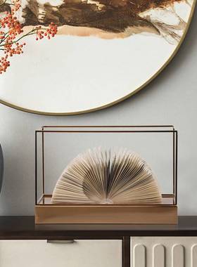 现代简约新中式禅意样板房售楼部前台家居客厅软装饰品玄关摆件设