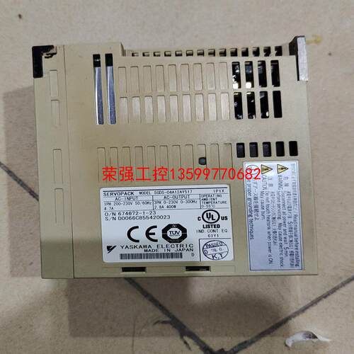 【荣强工控】安川伺服驱动器SGDS-04A12AY517  400w 拆