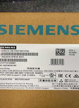 （设备配件）6SL3210-5FB10-4UF1西门子V90伺服驱动器0