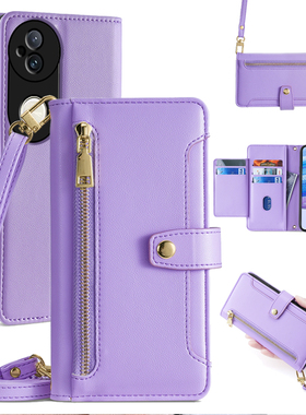 适用vivos20手机壳s19pro斜挎viv0s17T全包镜头s18翻盖皮套S16背带挂绳s15e男女款S30Promini高级防摔真皮女