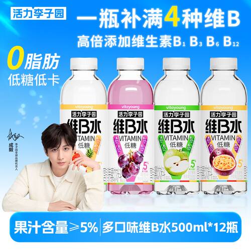 李子园活力维他命500ml整箱青苹果百香果葡萄维生素运动补水饮料