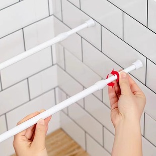 免打孔伸缩杆安装多功能浴帘窗帘杆迷你收缩杆细杆子晾衣杆浴室
