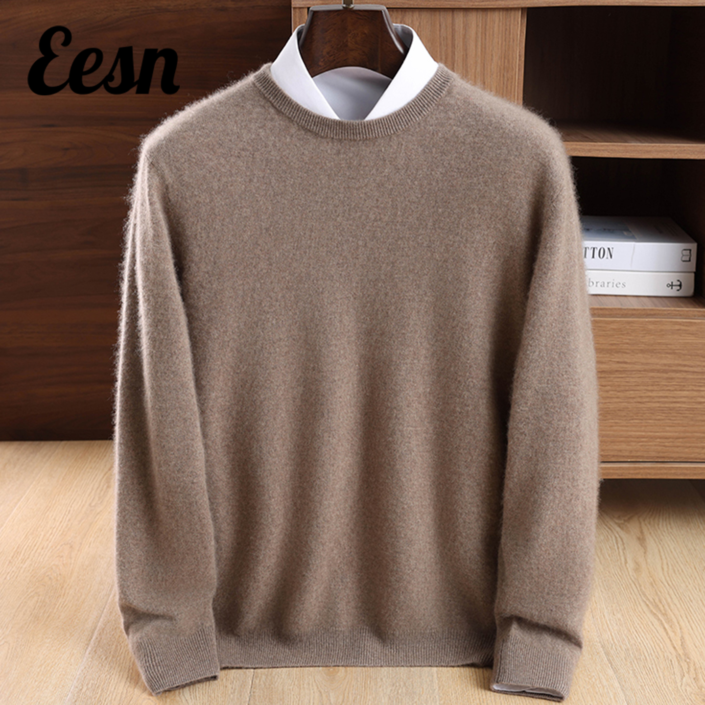 秋冬新款男士圆领山羊绒毛衣上衣