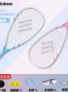 HKSG 马卡龙迷彩色3.0 Elite 118g 全碳纤维初学进阶专业壁球拍