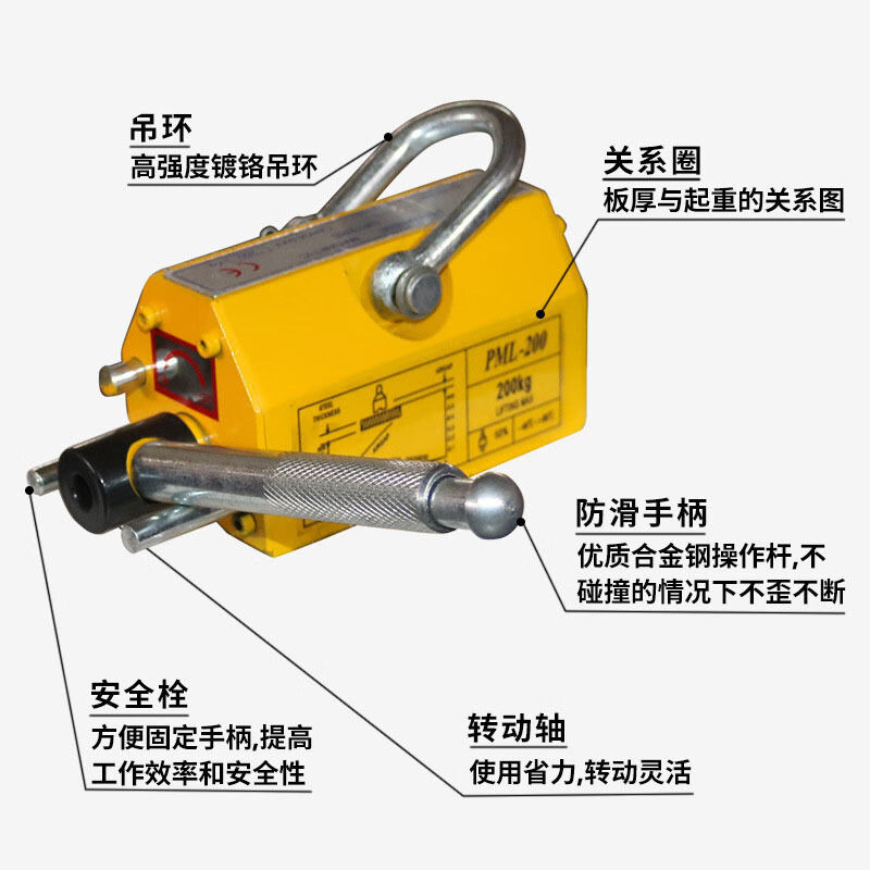 贝傅特永磁起重器工业磁力吊具拖拉手...