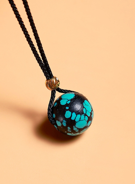 绿松石吊坠项链原创设计款