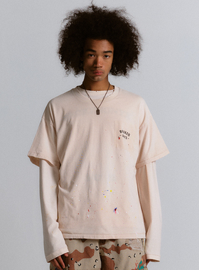 Brokenonyx 泼墨做旧标语短袖 LOGO PAINTED TEE
