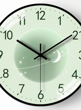 简约钟表挂钟客厅时尚创意个性时钟挂表家用静音电波钟电子石英钟