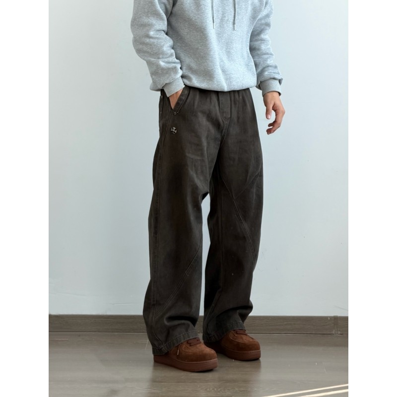 HFB【小个子定制裤长版】美式基础水洗纯色直筒裤休闲牛仔裤2576,男装,牛仔裤,淘宝优惠券,粉丝福利购,淘宝优惠卷