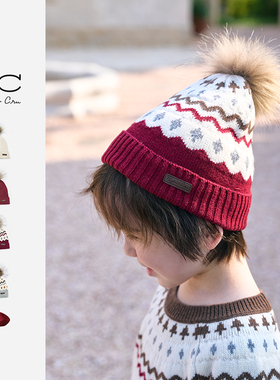 Rylee Cru官方正品男女童帽子秋冬季女孩男孩女宝男宝针织帽保暖