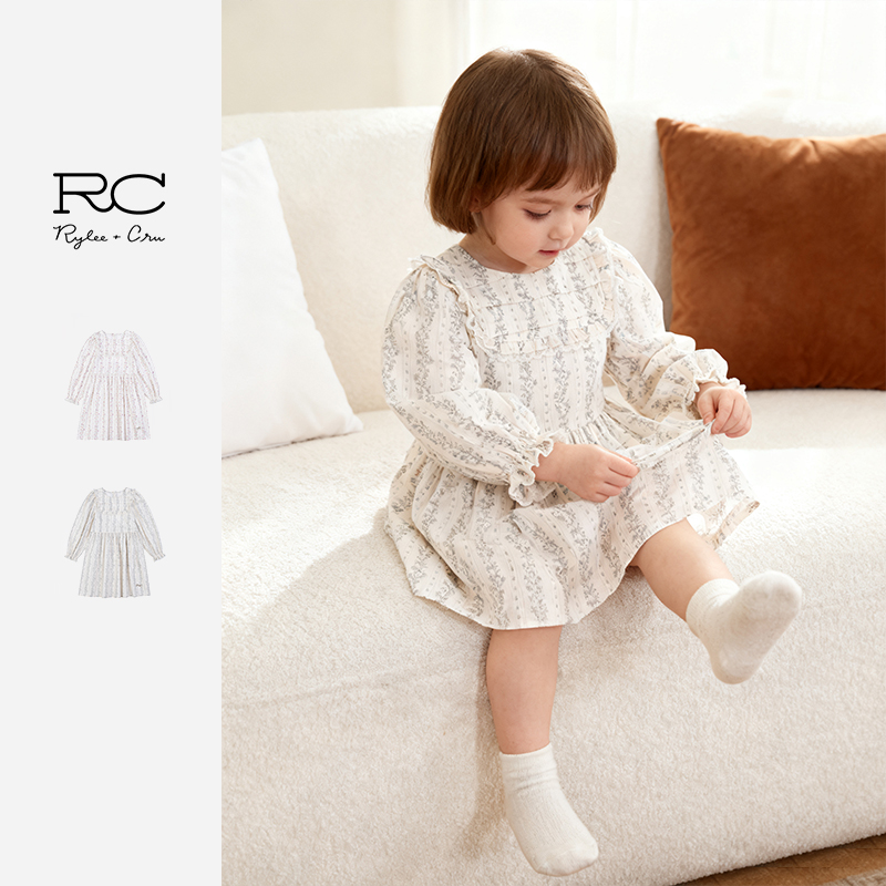 ryleecru韩国女童秋款连衣裙