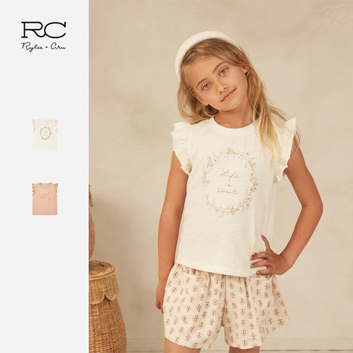 ryleecru小飞袖T恤圆领