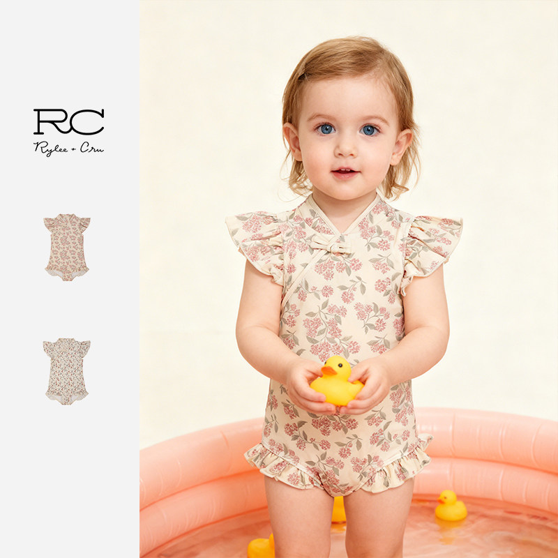 RyleeCru儿童泳衣女童女孩复古旗袍泳衣游泳装中式泳衣温泉泡汤,童装/婴儿装/亲子装,泳衣裤,淘宝优惠券,粉丝福利购,淘宝优惠卷