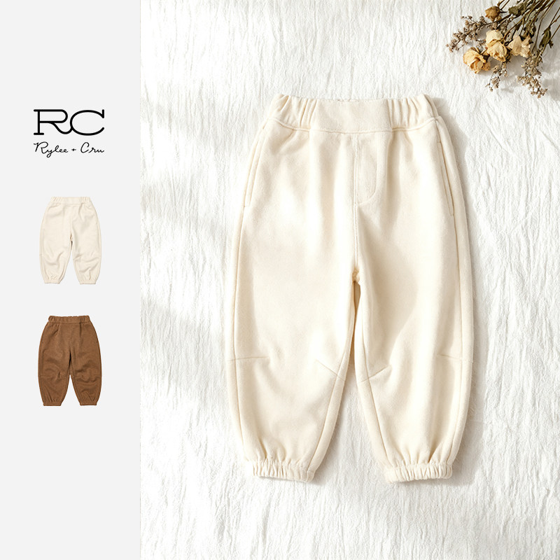 RyleeCru官方正品儿童裤子秋冬加绒卫裤25冬2上新