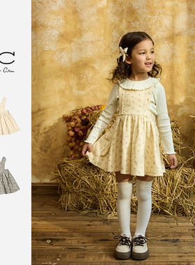 RyleeCru商场同款女童连衣裙女宝宝裙子灯芯绒背带裙25秋1上新