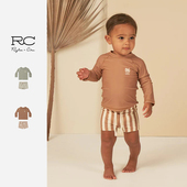 RyleeCru官方正品 男童分体泳衣RC儿童泳衣男宝男孩温泉泡汤泳装