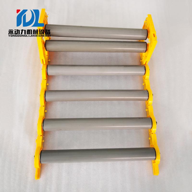 直销动力滚筒输送配件PVC滚筒梯工折叠式输送线