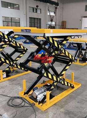 现货2000kg升降平台HD2000固定式电动升降机叉双剪小型液压举升台