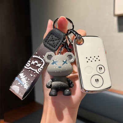 适用本田汽车11/12/13/14款CRV奥德赛歌诗图小车锁匙扣壳钥匙包套