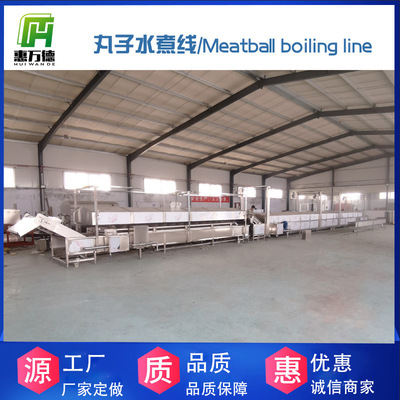 丸子线速冻鱼丸肉丸蒸煮流水线 供应鸡肉丸子加工厂全套设备