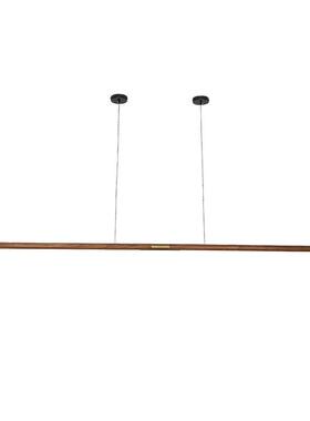 胡木网红灯现代简约长条拼接桃20c吊m实2木LED餐厅灯新中式客厅灯