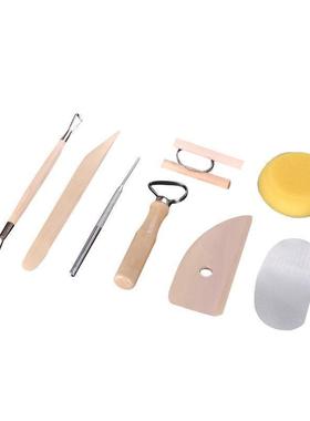 陶艺工3具8件套装FIW软笔陶泥粘土diy工套具压痕雕刻刀带包装