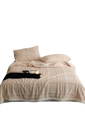 轻贵妇毯毯花托奢卡大绒秋冬立体提花提保暖绒毯沙发盖毯BG-11170