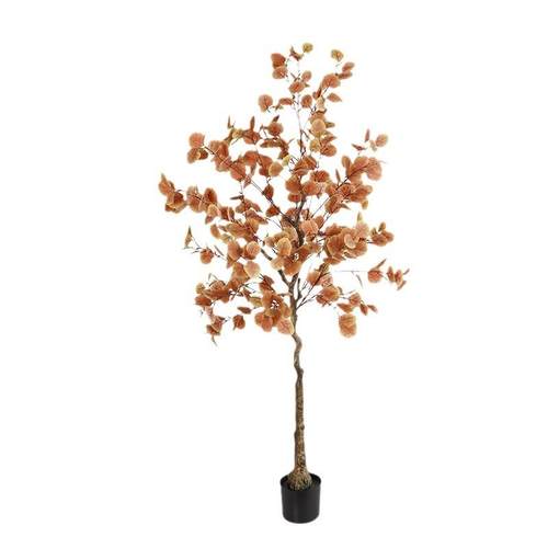 仿真绿植尤加利盆栽大型家居落地摆件人造植物金钱树叶盆景装饰