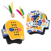 掌上毛球儿内童羽手拍毽球室亲子运动感统训练运玩动16432器材具