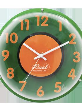 时尚家用LIN20248装创网红泡泡钟意挂摆两客用饰厅绿透钟表