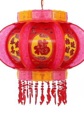 LED马福字旋转七彩灯笼灯过年春节阳台水晶饰装灯笼带电灯YTQ走笼