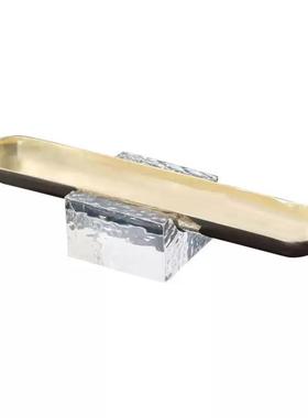 简约现代轻奢创意桌面摆件家居样板间收纳首饰盘托盘金属果盘软装