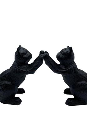 铸铁工艺铁HR044艺动物书挡书饰立书夹家具书装摆房件复古家摆居