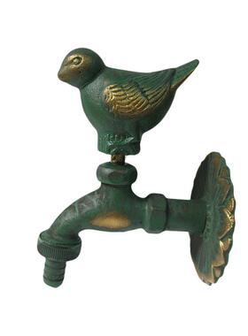 黄铜机动物水龙头花WIH水龙头园艺园仿古做旧拖把池衣洗海豚松鼠