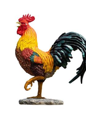 户外动物雕塑花园草坪大公鸡造景装饰仿真公鸡摆件生肖鸡模型母鸡