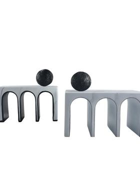 创意拱门艺术摆件M底座家居书房装饰品酒店前台柜摆设树脂工艺品