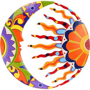 供应艺太阳月属亮壁挂室内户外术铁艺太阳太和月亮阳金墙壁艺术装