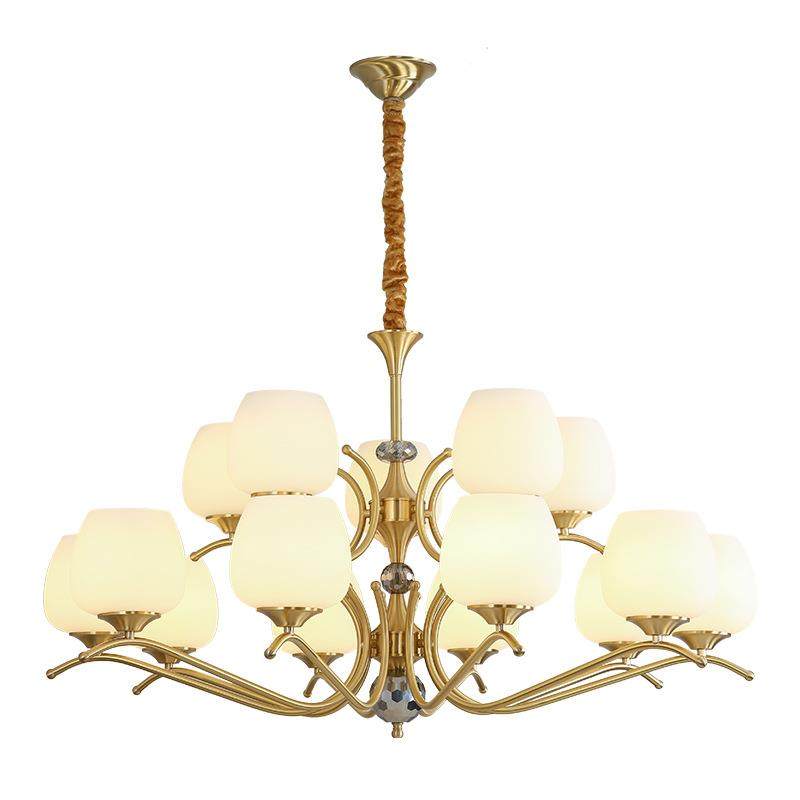 美式10117厅灯吊高端法复古简客约卧室主灯餐厅欧式轻奢全铜水式,家装灯饰光源,智能吊灯,淘宝优惠券,粉丝福利购,淘宝优惠卷