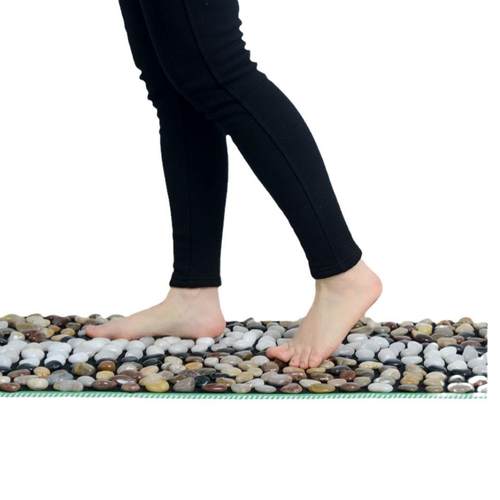一体雨花石足底按摩垫石子路垫子石头路鹅卵石路石头按摩步道